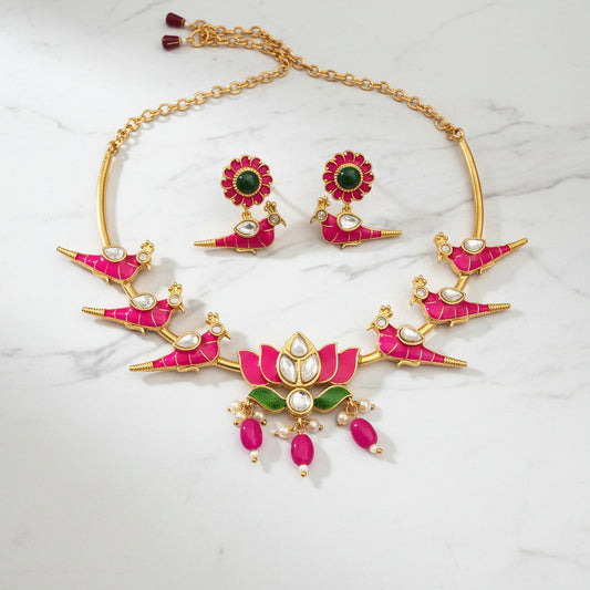 Birds and Lotus Jewellery