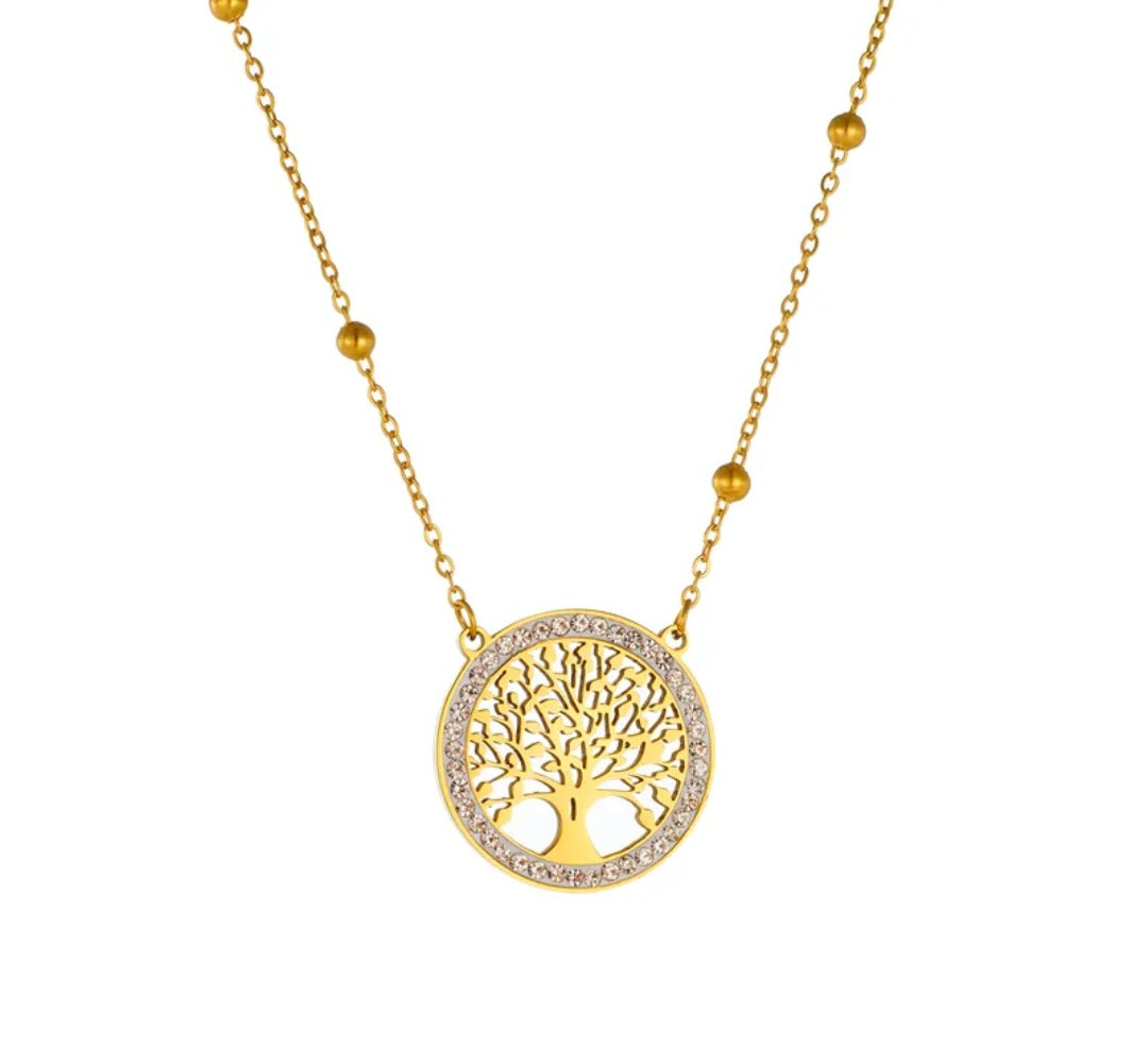 Life Tree 18K Gold Plated Waterproof