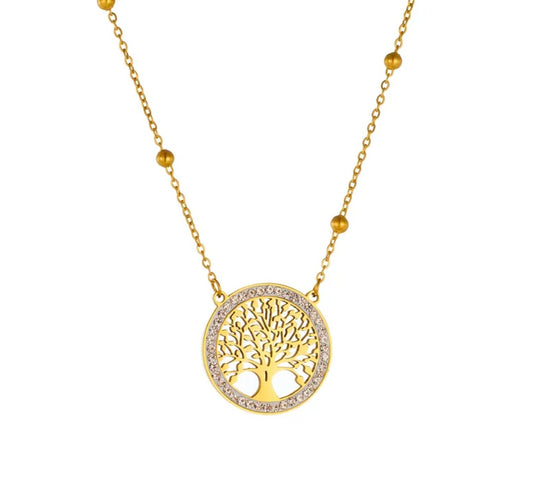 Life Tree 18K Gold Plated Waterproof