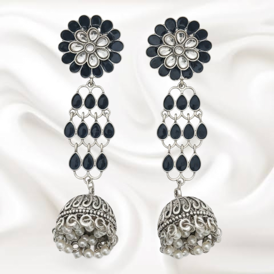 Black Metal Long Jhumka