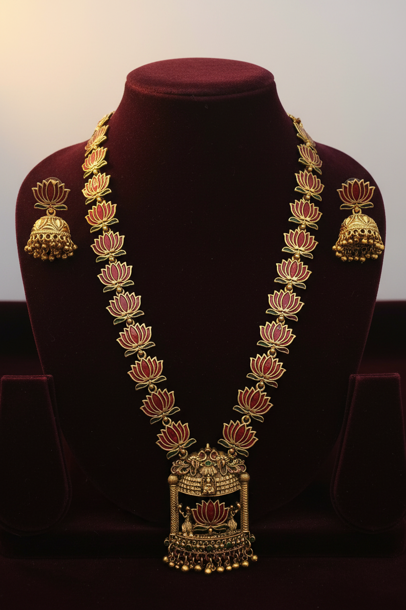 Lotus Long Necklace