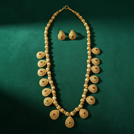 Multicolour Gold plated Long Necklace