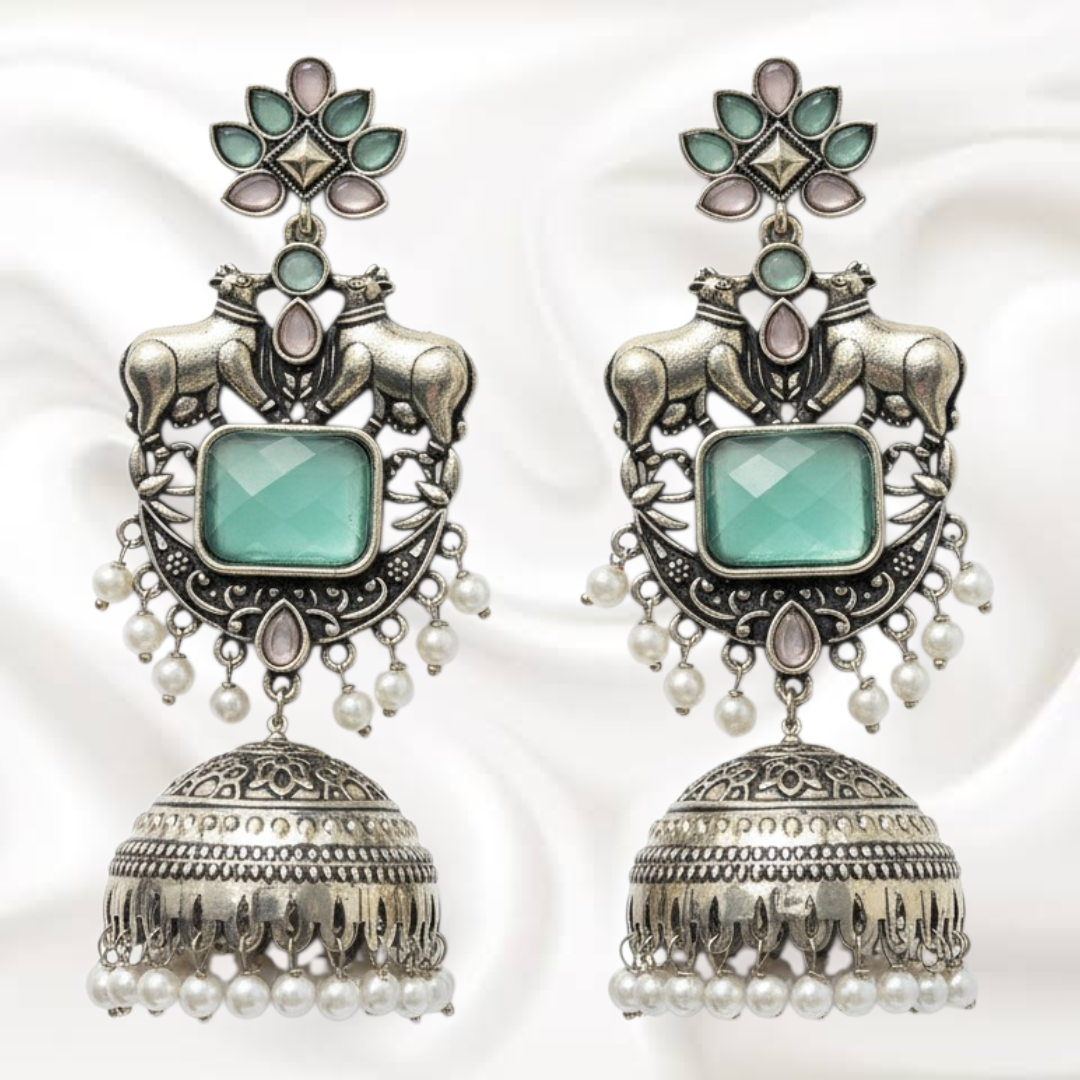 Black Metal Big Jhumka