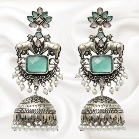 Black Metal Big Jhumka