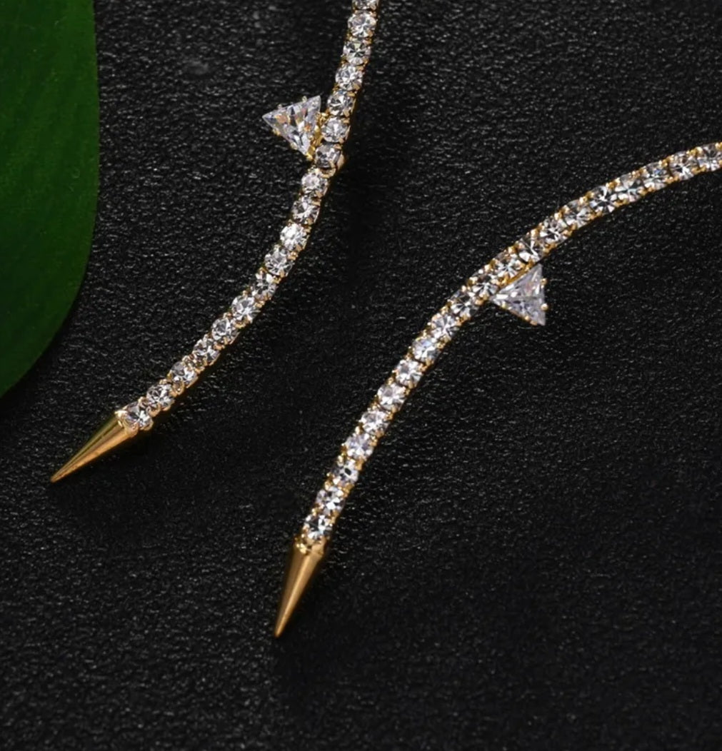 Classic Style Geometric Copper Rhinestone Plating Choker